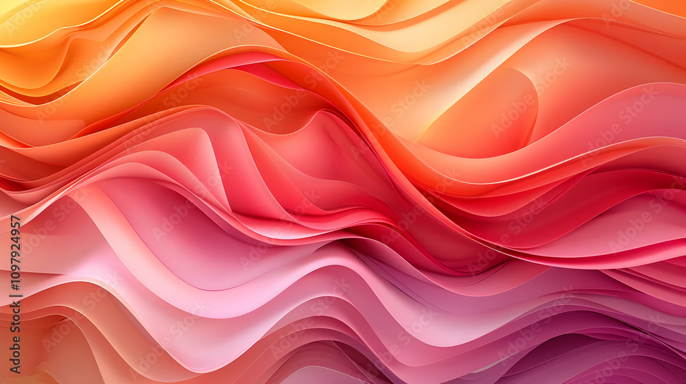 Obraz premium Abstract 3D Wave Background Illustration