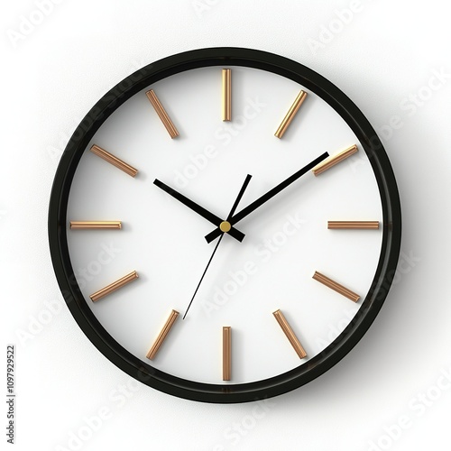 wall clock isolated on white