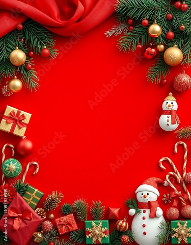 christmas background with christmas decorations