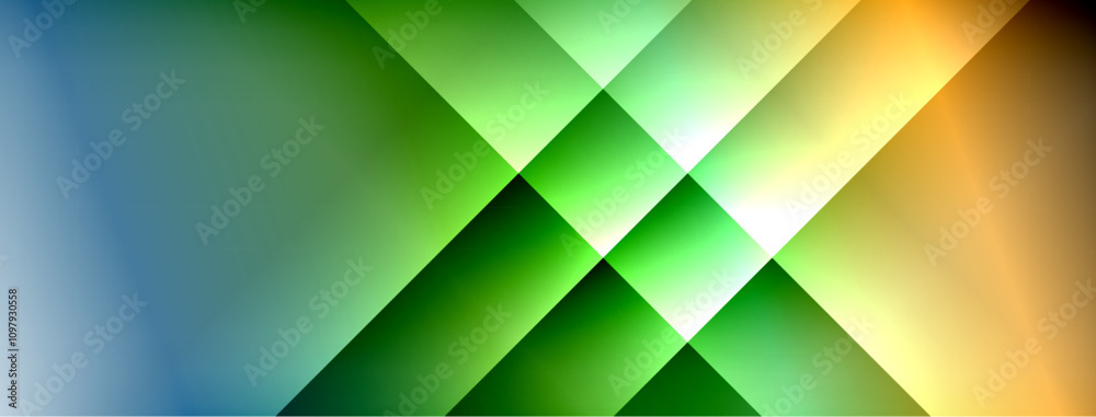 Obraz premium Dynamic shadow lines with gradient colors geometric background