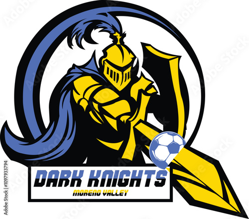 Knight King logo design, vector