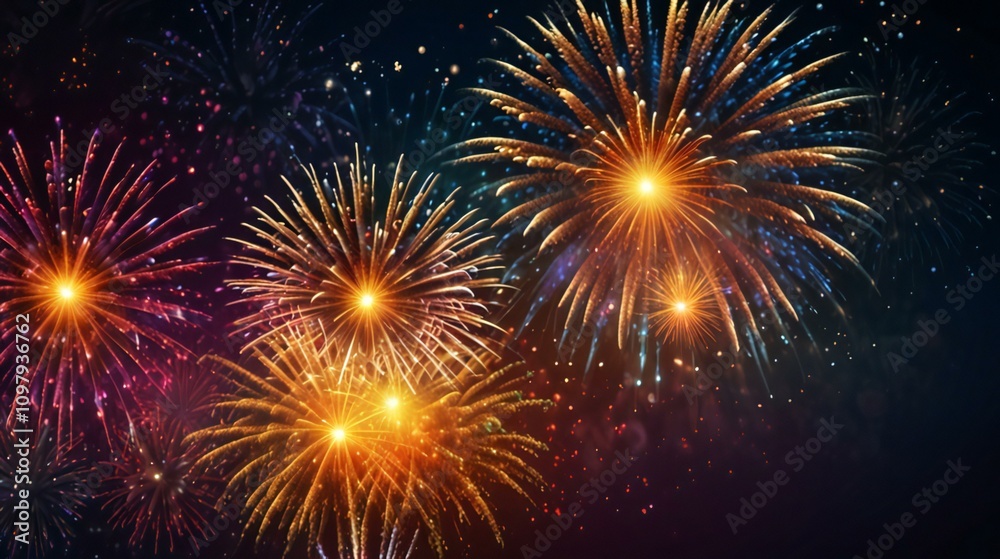 Fototapeta premium fireworks in the night sky