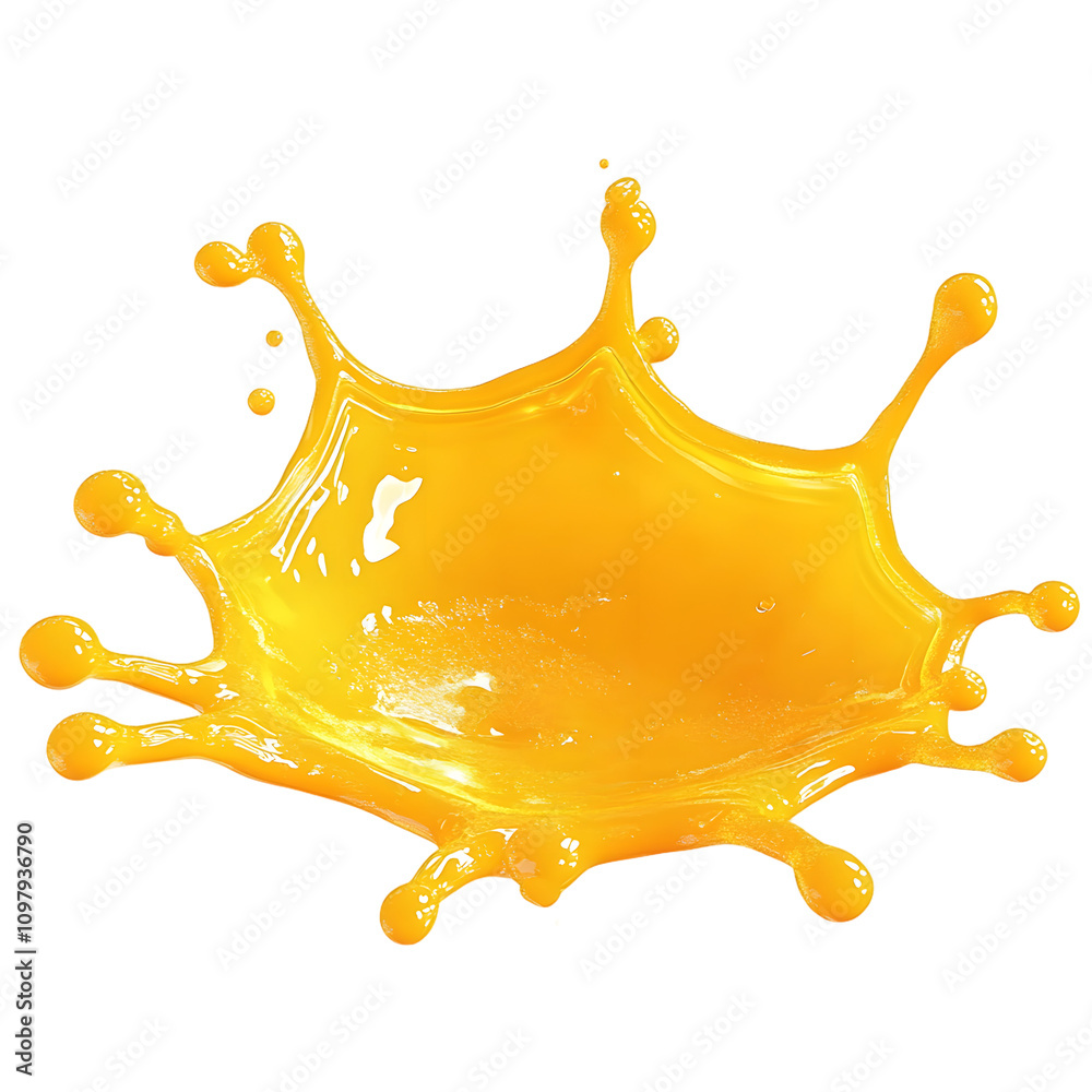 Orange juice splash. 3d of liquid Orange juice splash. 3d of liquid