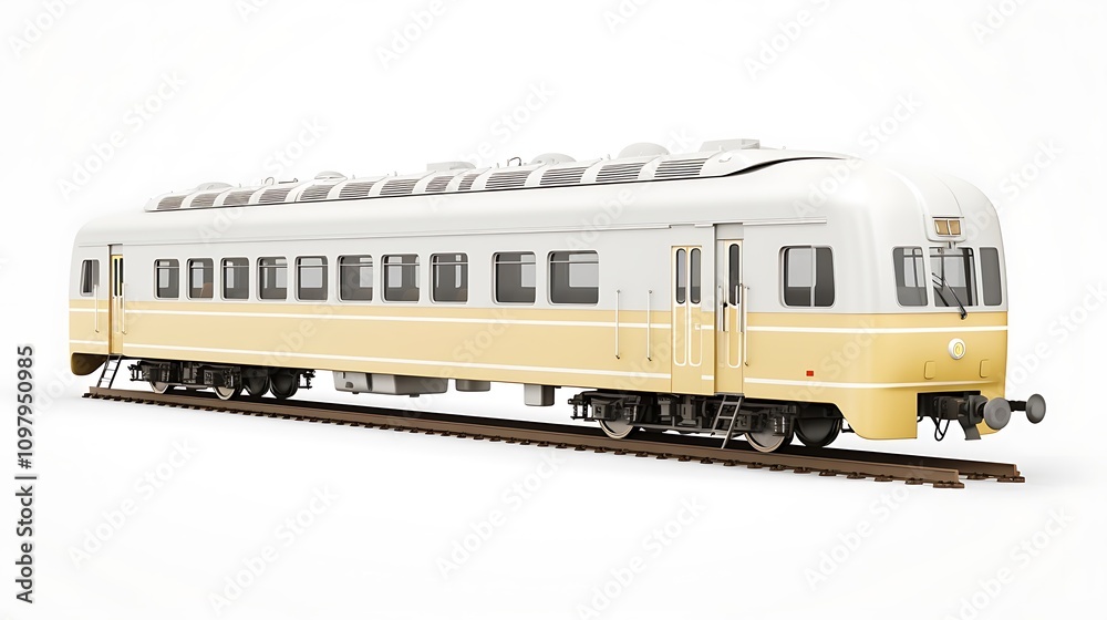 Fototapeta premium A modern passenger bus isolated on a pure white canvas. 