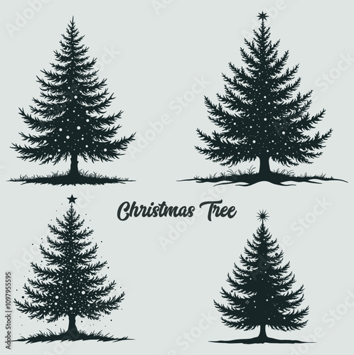 Christmas tree vector