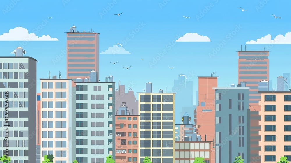Fototapeta premium High_rise_buildings_in_the_city_under