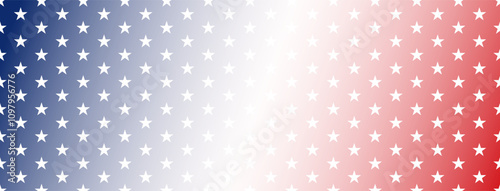 Star pattern on blue red gradient background template. America 4th of July Memorial or Independence day theme wallpaper.
