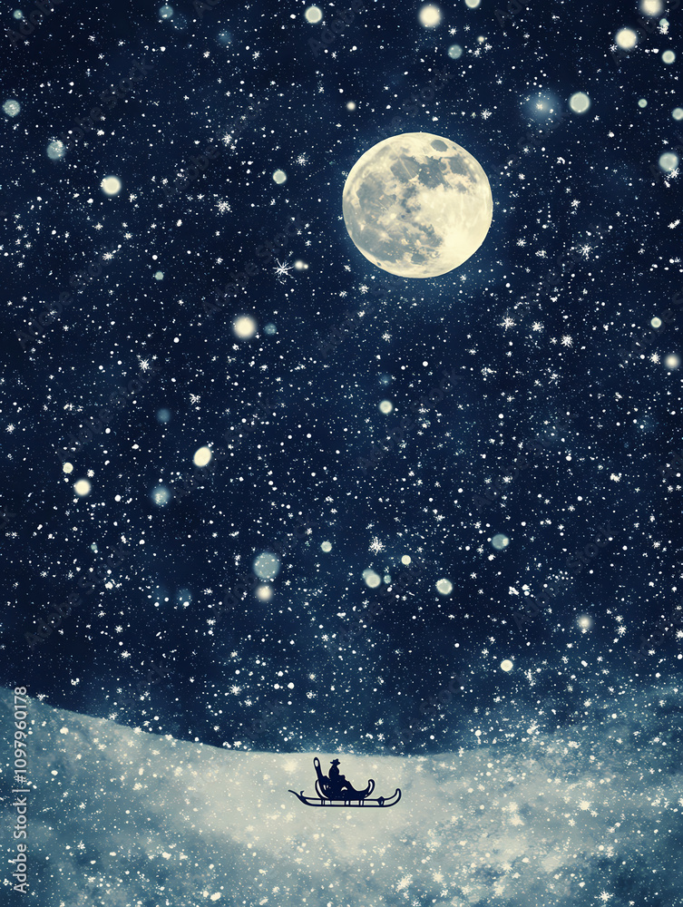 Naklejka premium moon and stars