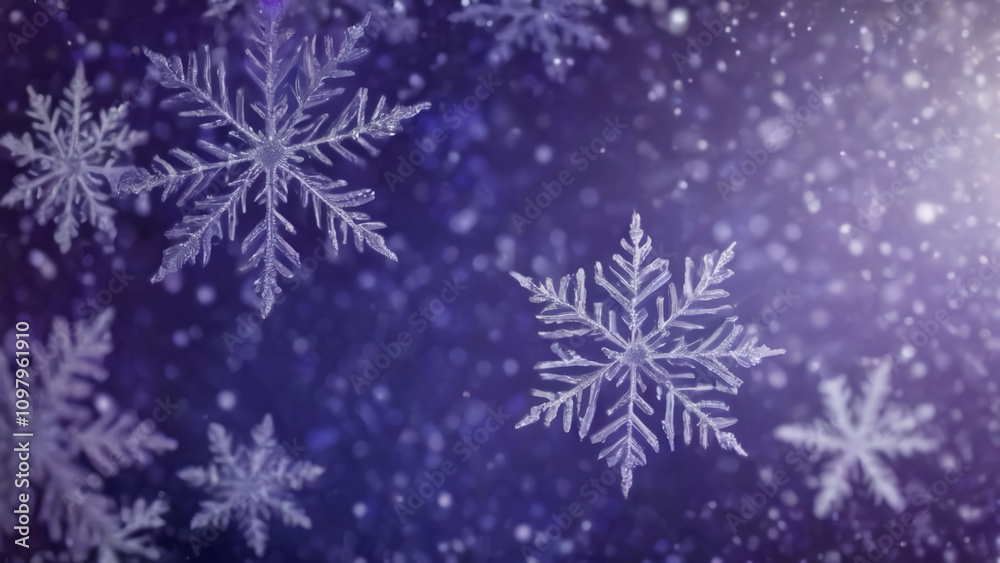 snowflake on a blue background