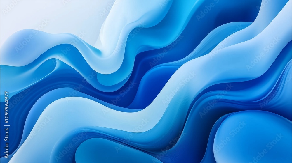 Blue wave abstract art Blue wave abstract art