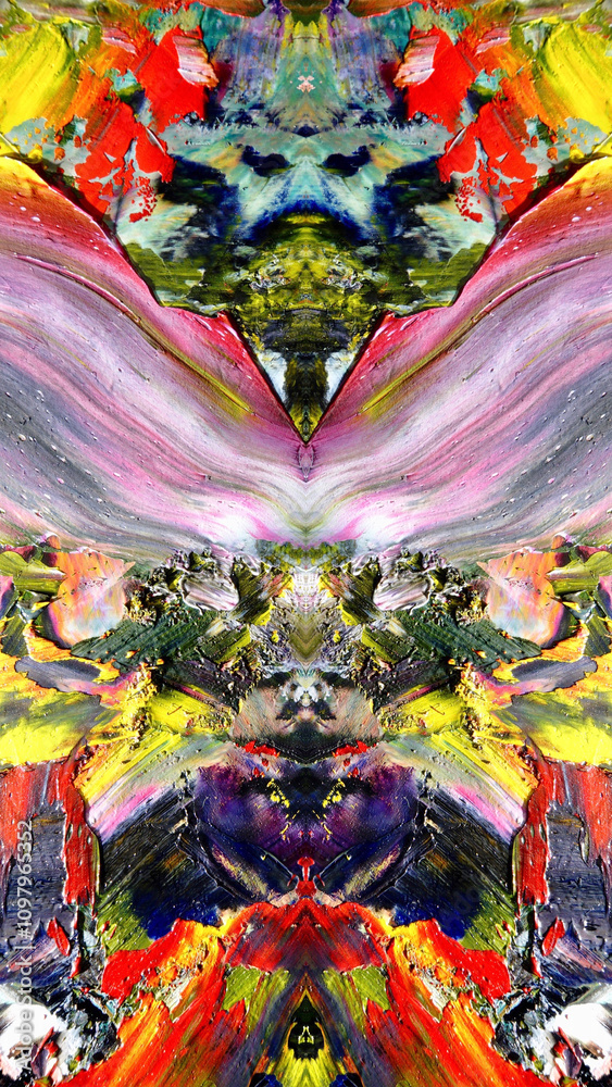 Fototapeta premium Abstract art background . Hand painting artwork on canvas . Color idea for fabric , wall decor