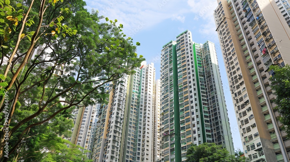 Fototapeta premium High_rise_buildings_and_towering_skyscrape