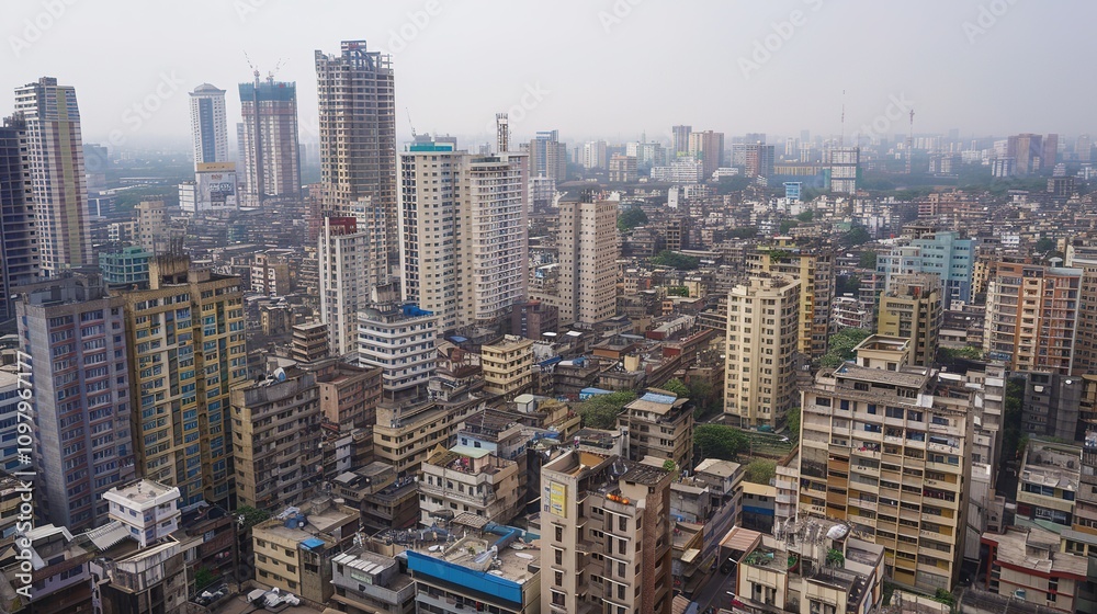 Fototapeta premium High_rise_buildings_and_towering_skyscrape