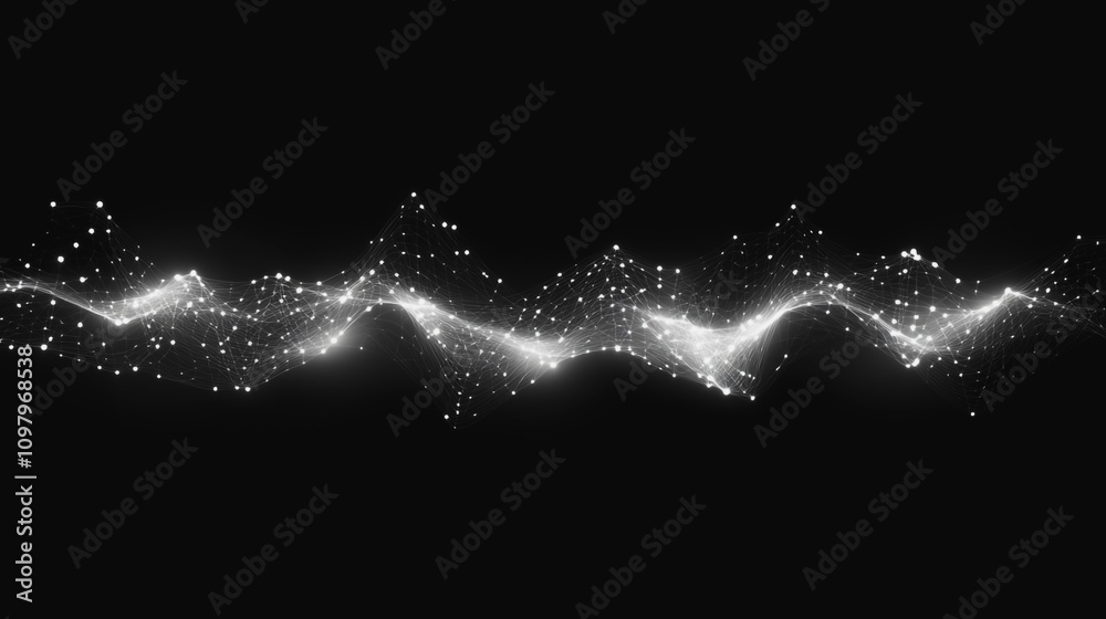 Obraz premium Abstract digital background electromagnetic wave background Innovation digital wave background information technology background The background is the background. gradient wave digital wave banner