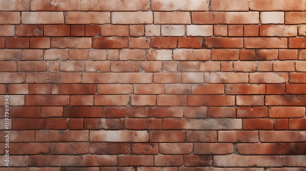 Fototapeta premium A red brick highlighted on a clean and minimalist background. 