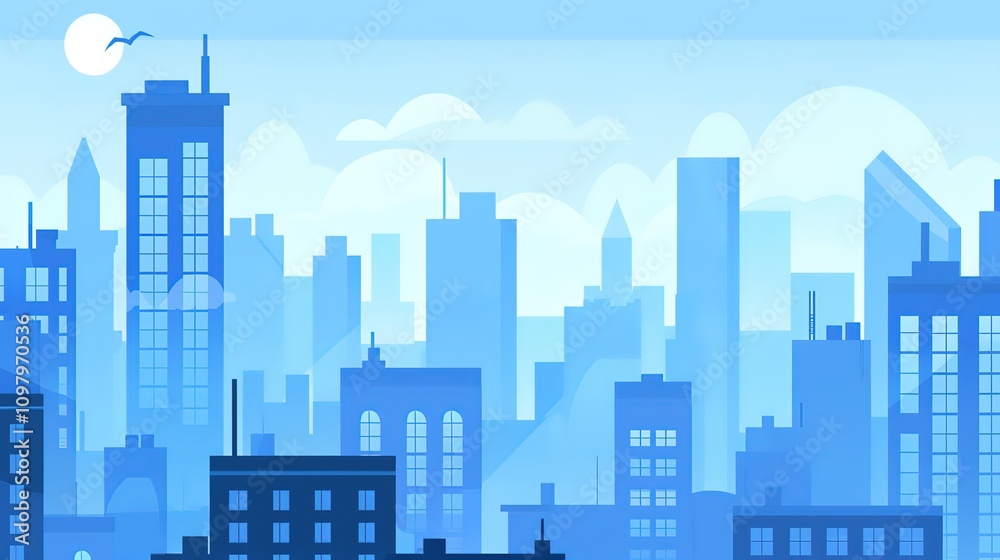 Blue_modern_architecture_bustling_city_sky Blue_modern_architecture_bustling_city_sky
