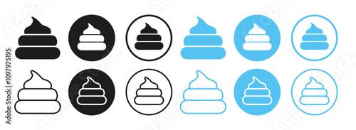 Poop icons for animals and humans