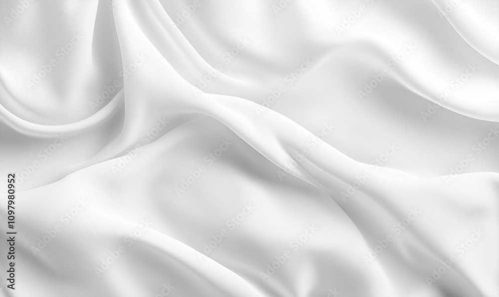 Fototapeta premium Abstract luxury white fabric texture background, white crumpled and creased glued wrinkled paper poster texture background, Abstract white crumpled and creased recycle paper texture background