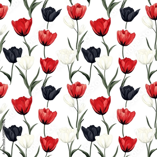 Tulip flower pattern photo