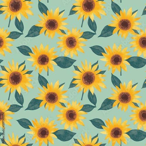 Sunflower flower pattern photo