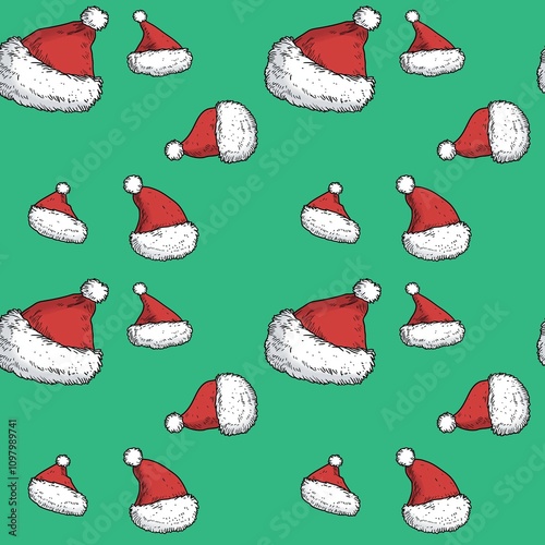 Santa hat pattern photo