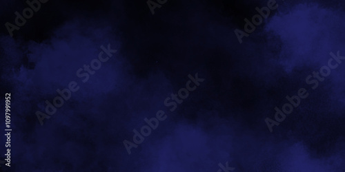 Dark abstract background with blue grunge effect background. blue velvet grunge texture fantasy smooth watercolor painted art design. Dark elegant Royal blue shades aquarelle paint	
