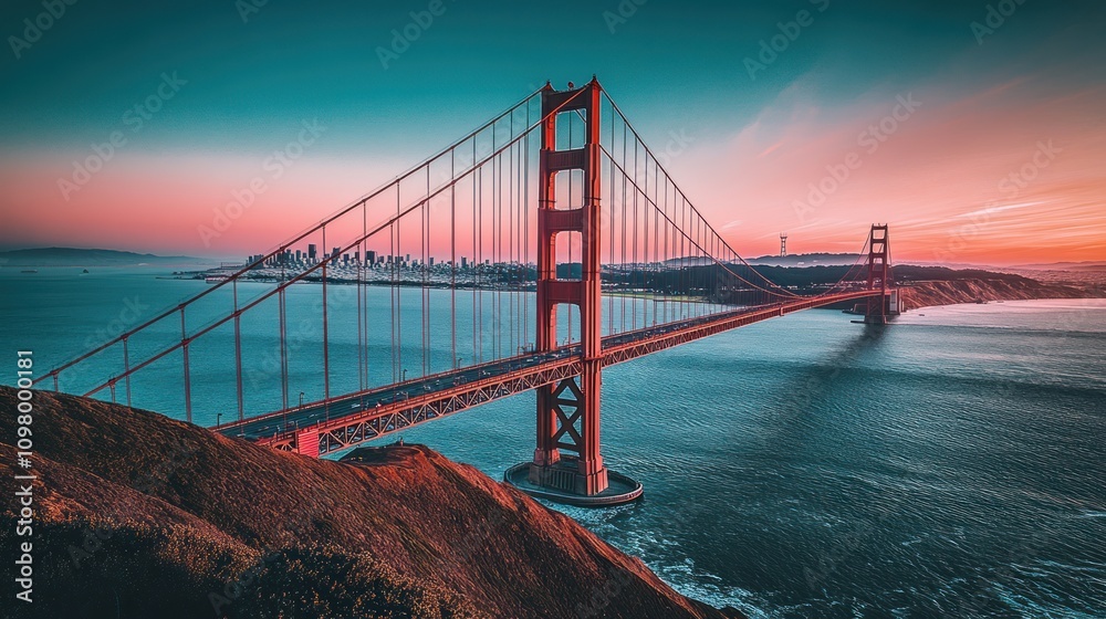 Fototapeta premium Golden Gate Bridge at Sunset