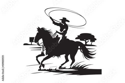 Barrel Racing in Action vector