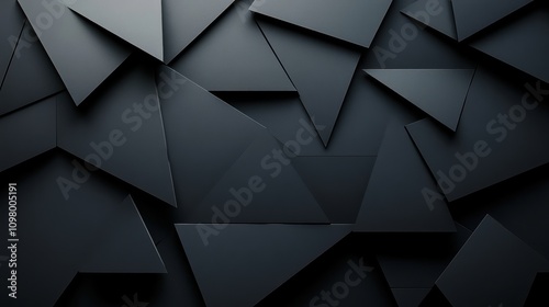 Abstract black shadow shapes on minimalist background