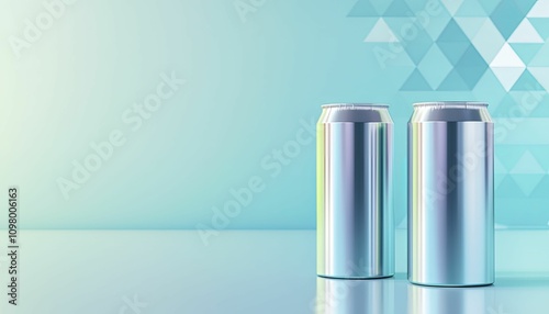 Wallpaper Mural Sweet beverage choices energy drinks, sleek futuristic style, metallic textures, front view focus, complemented by dynamic color bursts in background. Torontodigital.ca