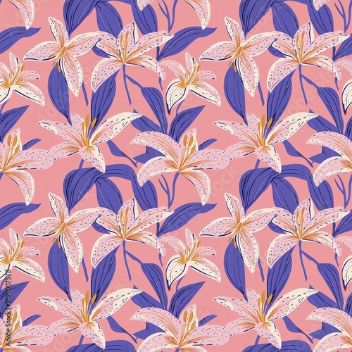 Lily flower pattern