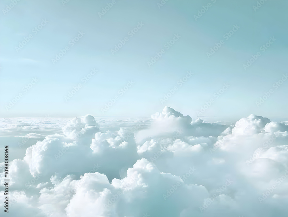 Fototapeta premium Clear sky background, cloudy light blue sky texture. Background for banner, backdrop or texture for 3D mapping, Sky blue background