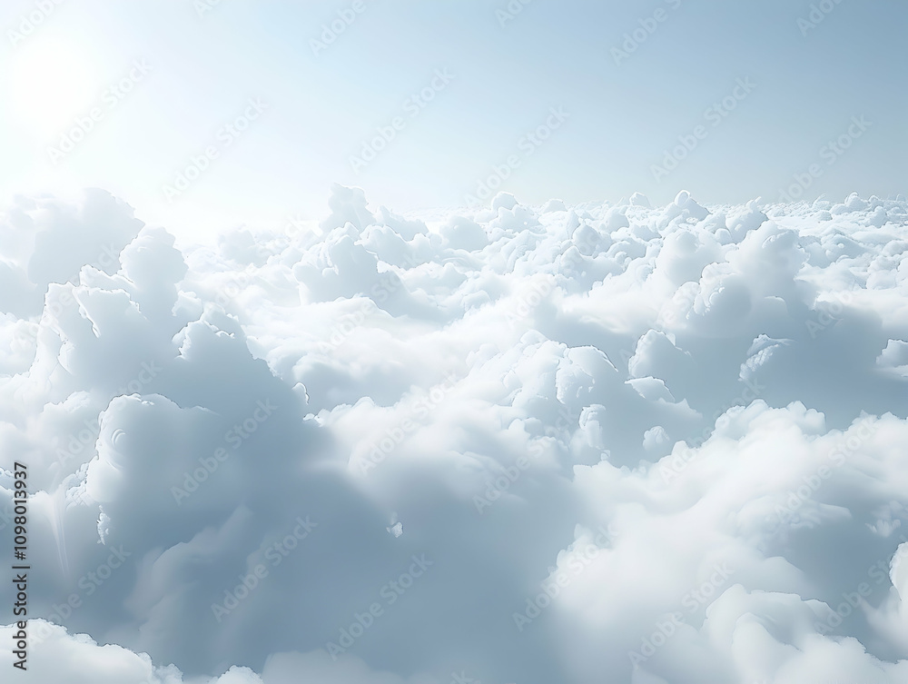 Fototapeta premium Clear sky background, cloudy light blue sky texture. Background for banner, backdrop or texture for 3D mapping, Sky blue background