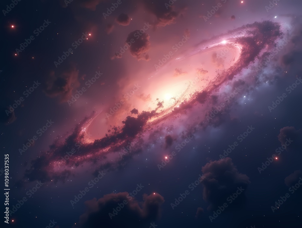 Fototapeta premium Nebulae and galaxies in space