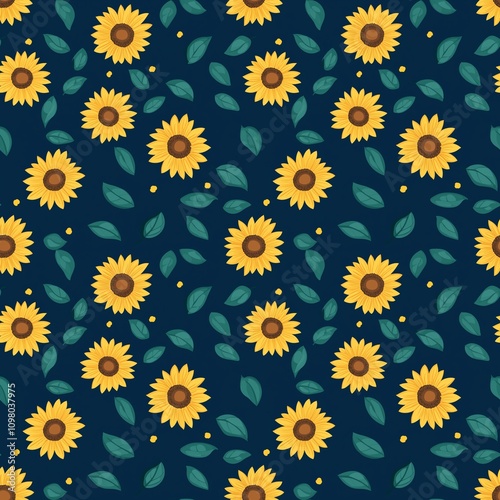 Sunflower flower pattern photo
