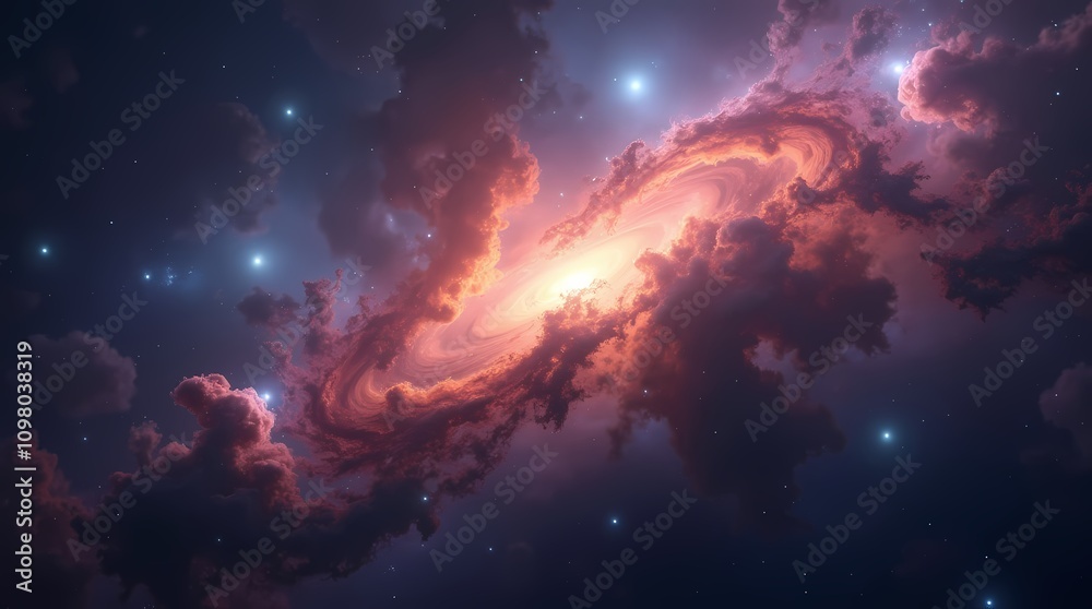 Fototapeta premium Nebulae and galaxies in space