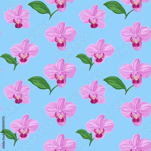 Orchid flower pattern photo