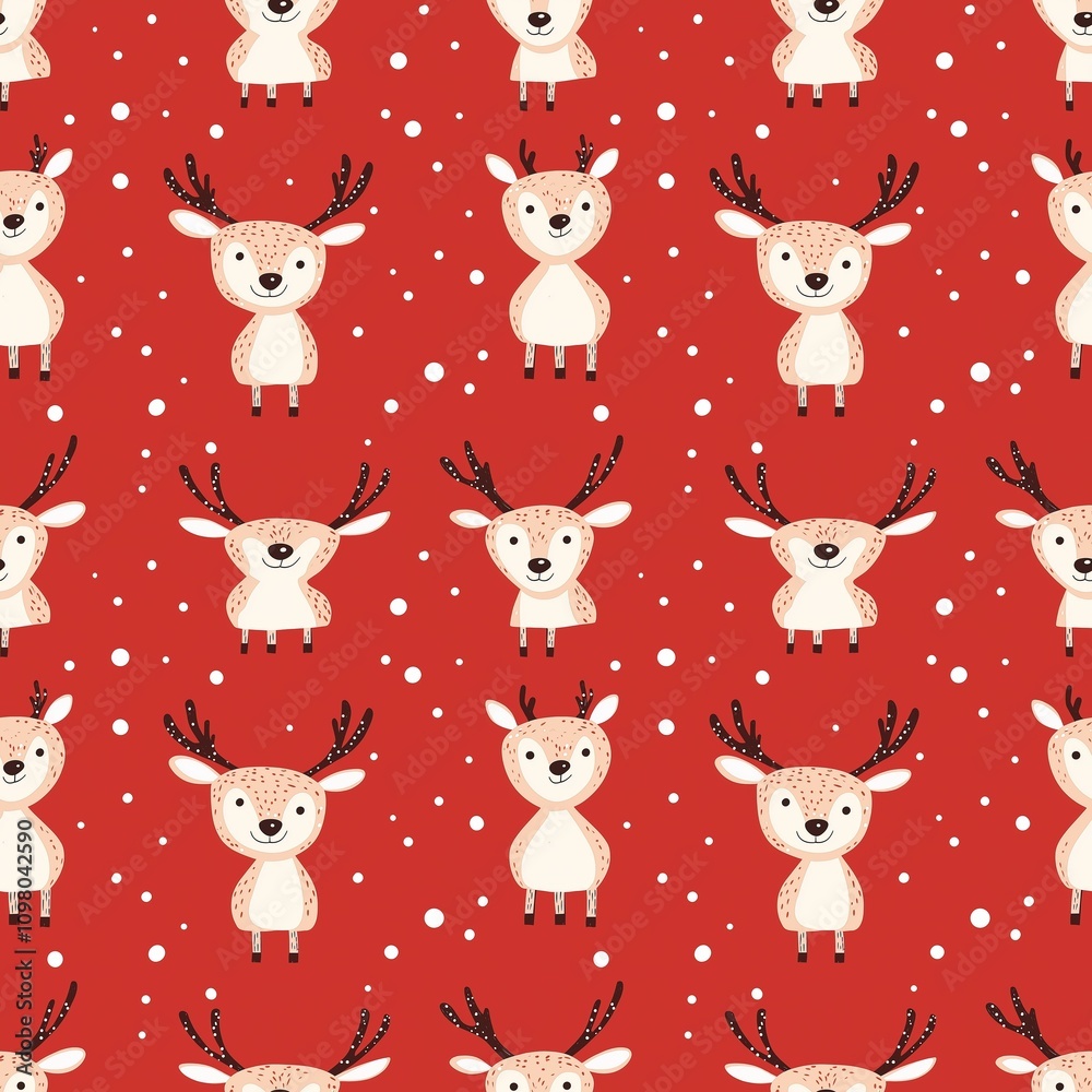 Obraz premium Christmas Reindeer pattern