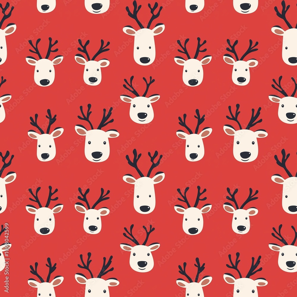 Obraz premium Christmas Reindeer pattern