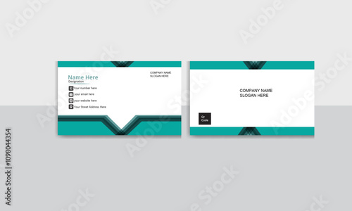 new business card template . clean modern business card template . double sided business card and name card . corporate minimalist business card company vector . simple and beautiful visiting card