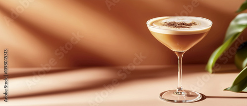 Wallpaper Mural Elegant espresso martini with creamy foam and chocolate dusting Torontodigital.ca