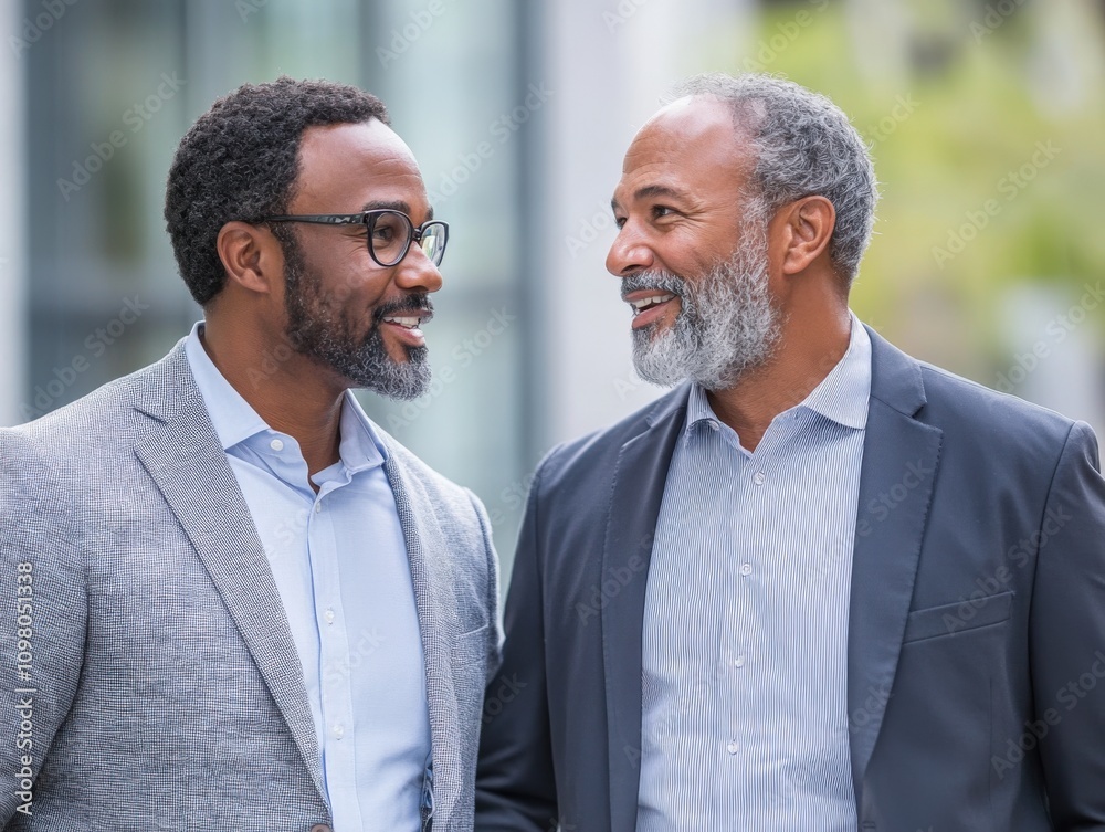 Two Businessmen in Conversation Two Businessmen in Conversation