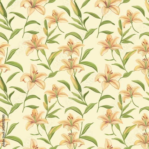Lily flower pattern