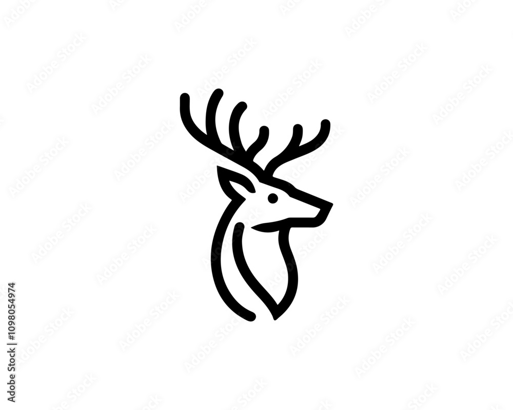 Obraz premium deer head icon