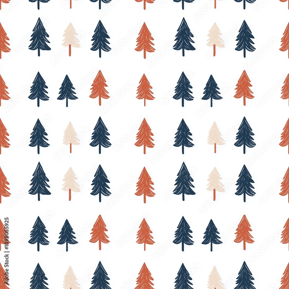Obraz premium Christmas Tree shape pattern