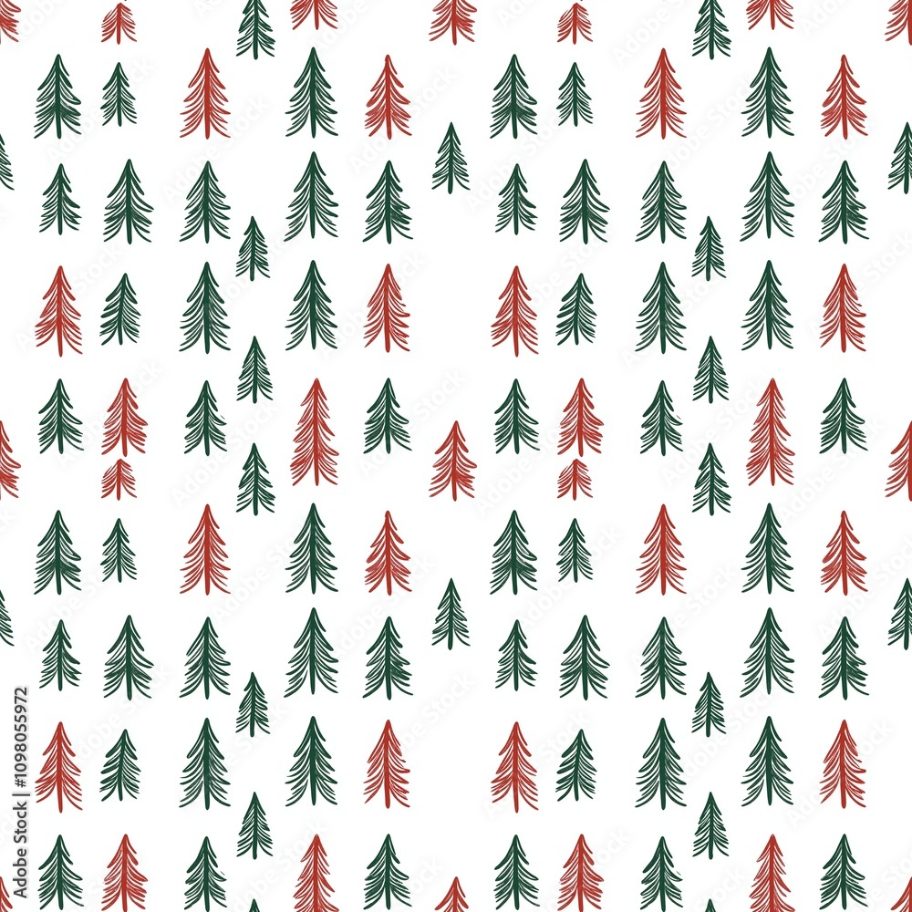 Obraz premium Christmas Tree shape pattern