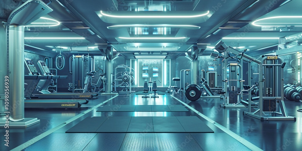 Obraz premium Modern Gym with Ergonomic Equipment for Better Fitness