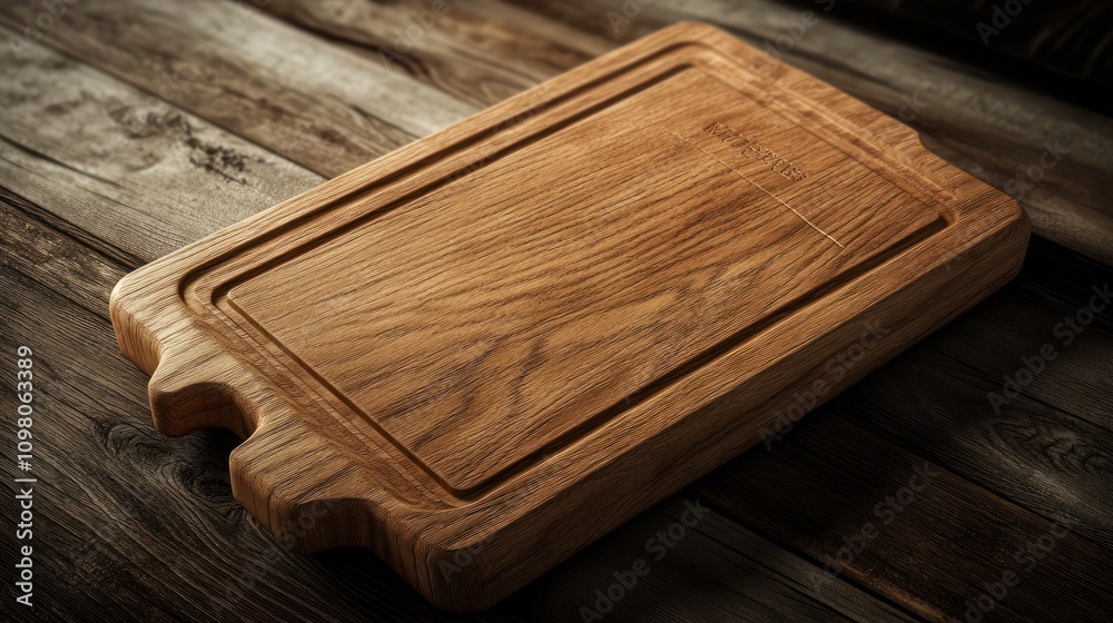 Fototapeta premium Rustic wooden cutting board. (2)