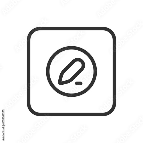 Pen edit line. Design and design tools icons. Modern, simple flat vector illustration for web site or mobile app