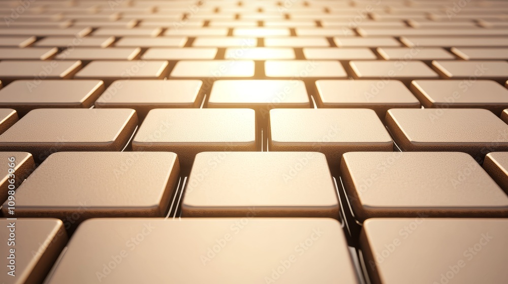 Fototapeta premium Cascading Effect of Digital Pixels in a Warm Tone Creating a Dynamic Abstract Background